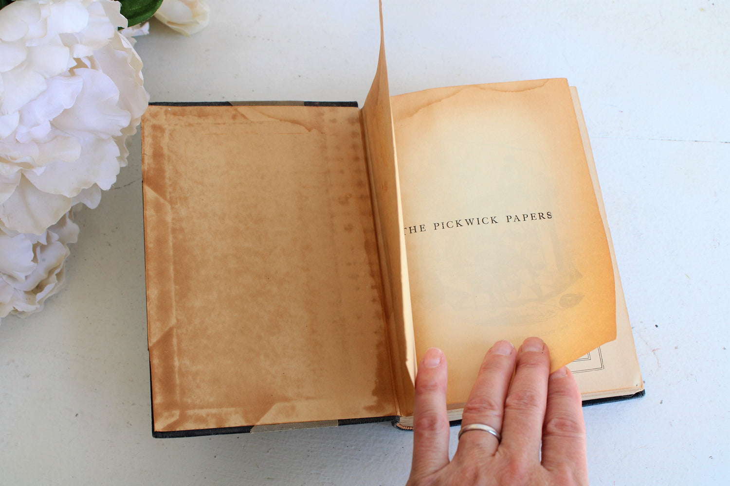 Antique 1900s Charles Dickens Book, The Pickwick Papers