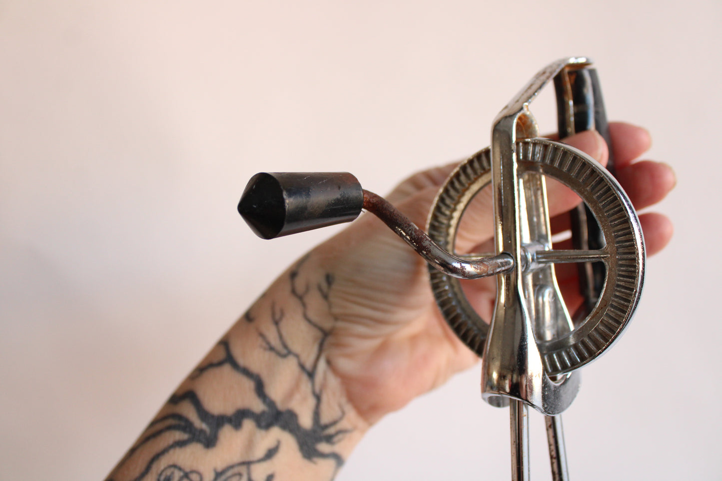 Vintage 1950s Black Handle Hand Mixer