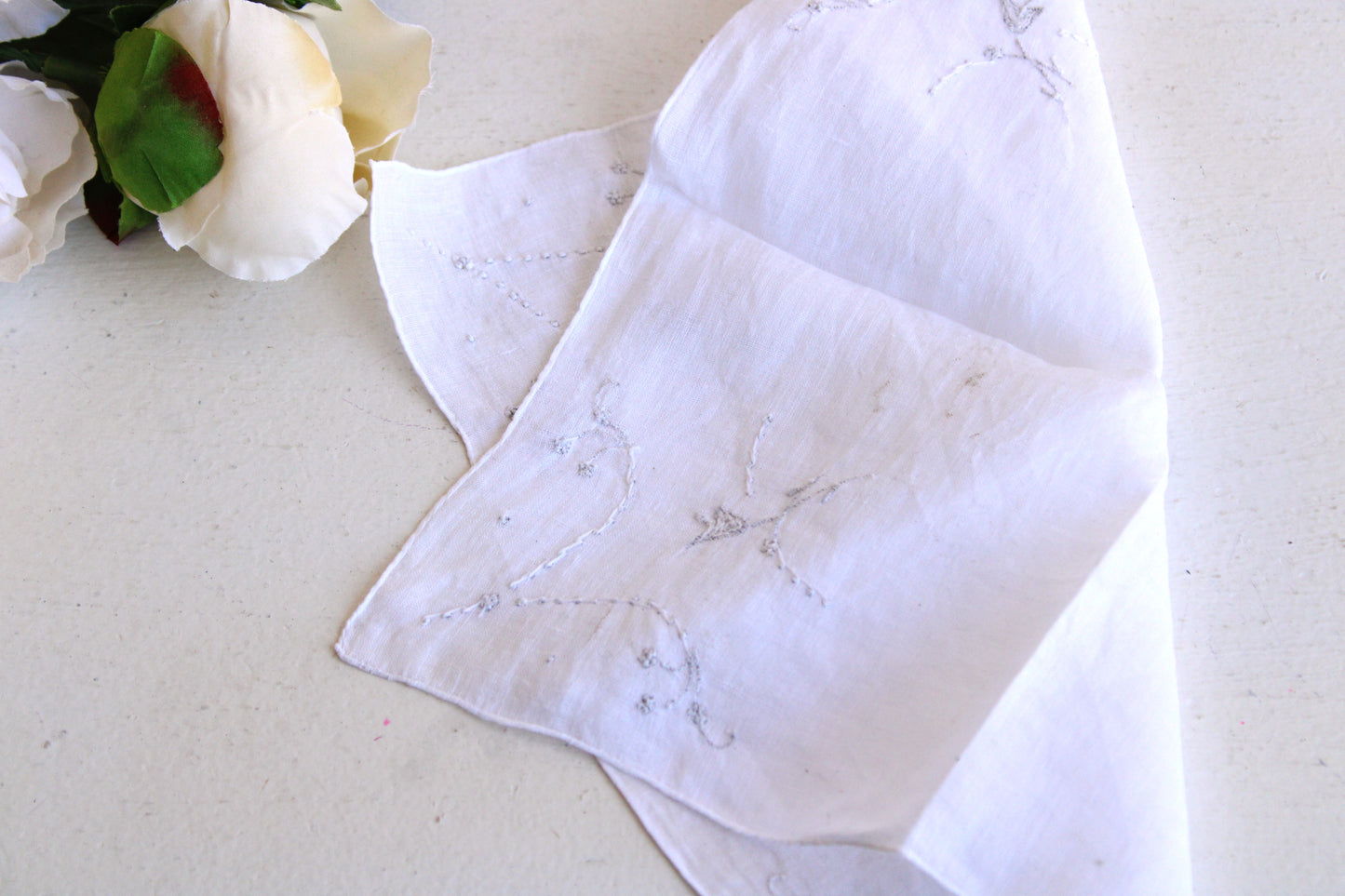 Vintage 1920s or so Linen Handkerchief