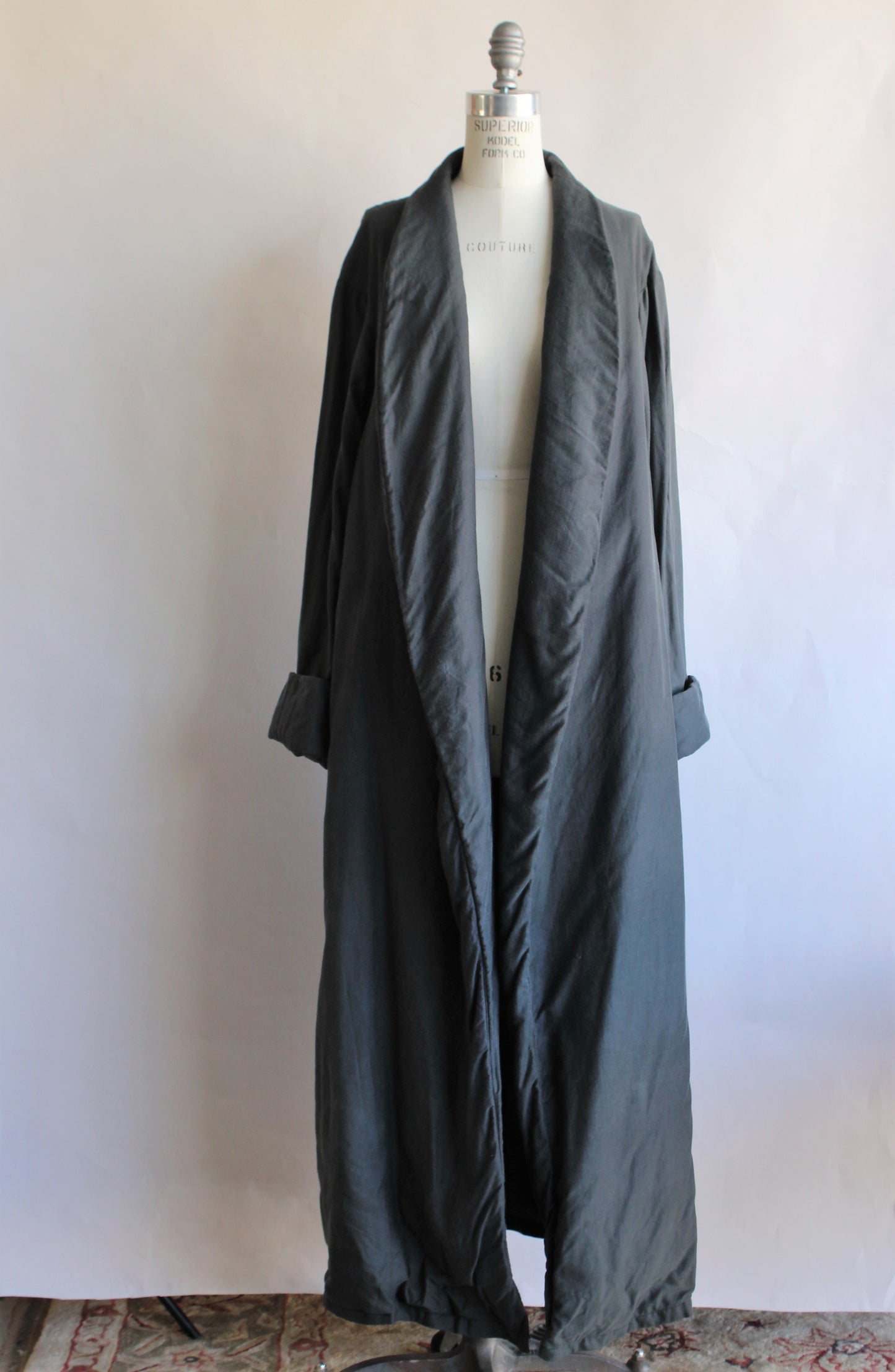 Vintage Full Length Gray Coat, Hollywood Costume – Toadstool Farm Vintage