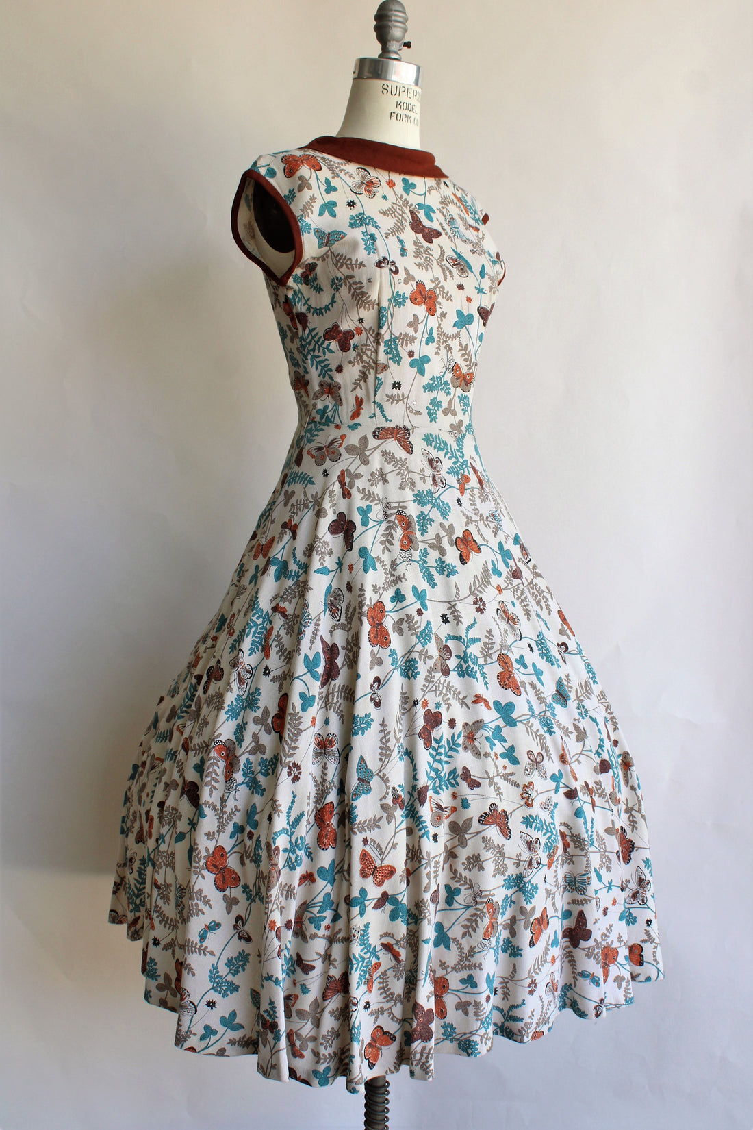 Vintage 1950s 1960s Butterfly Print Dress – Toadstool Farm Vintage