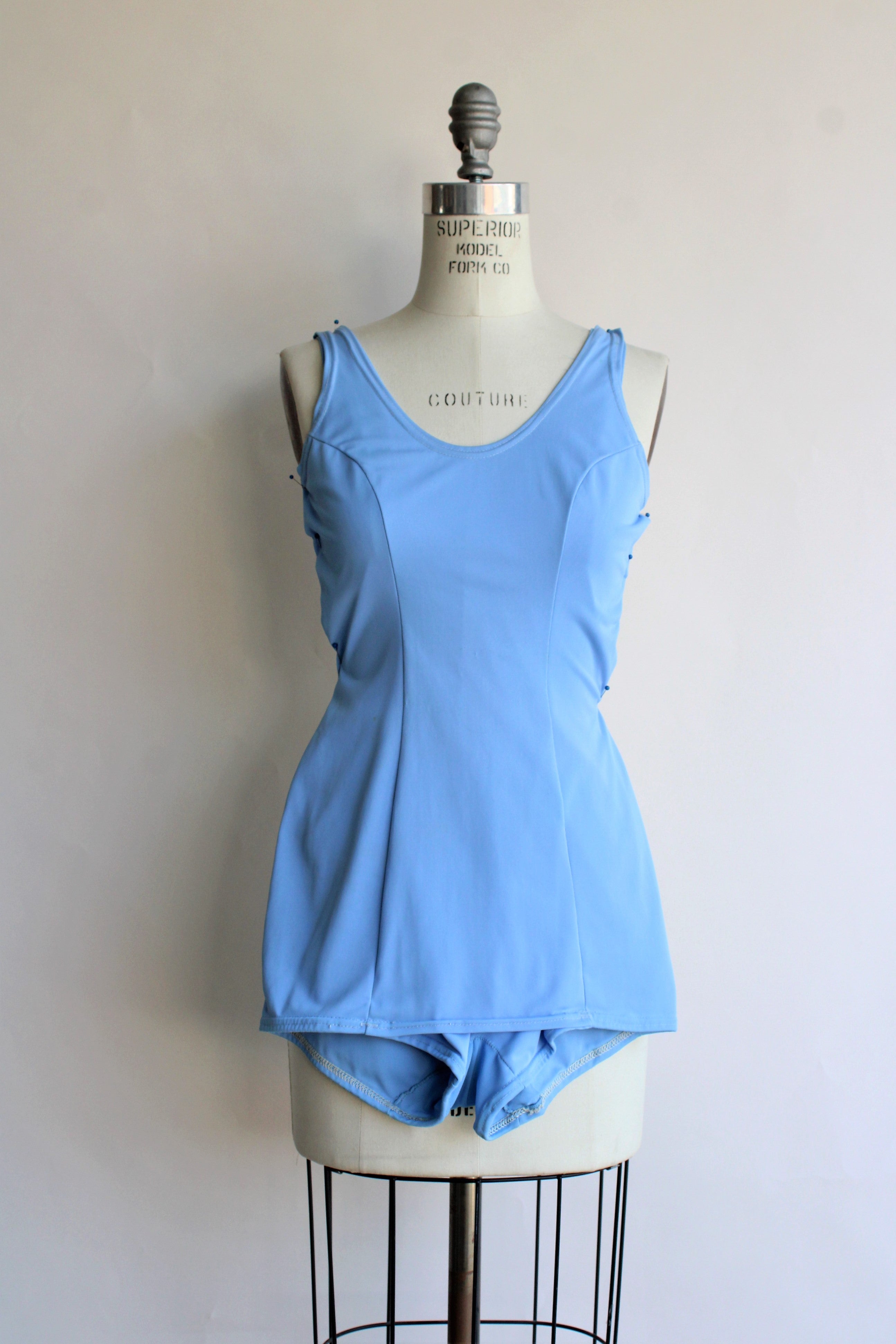 Vintage 1960s Aldrich & Aldrich Blue Skirted Swimsuit – Toadstool Farm ...
