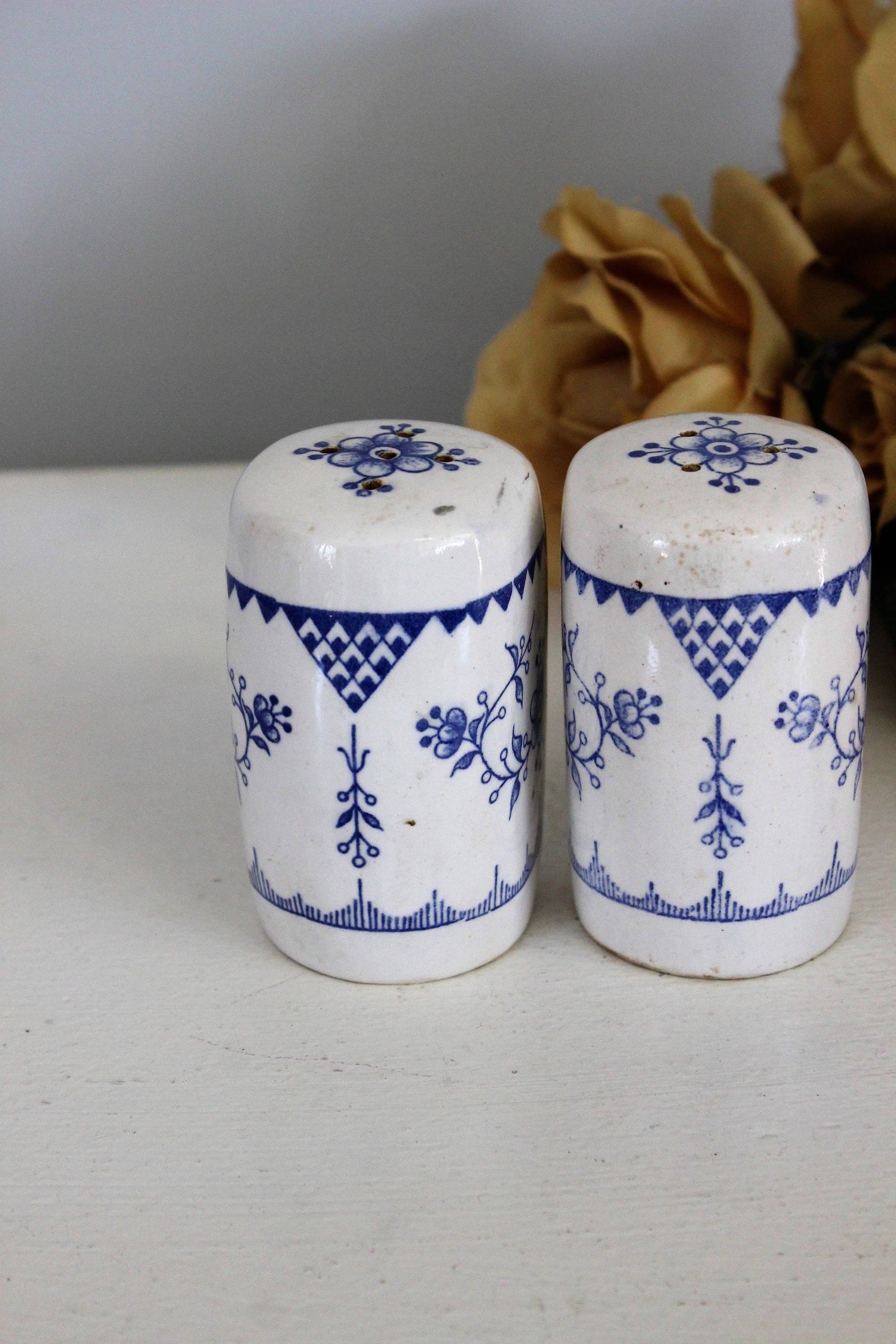 White and Turquoise Buddha Ceramic Salt & Pepper Shakers