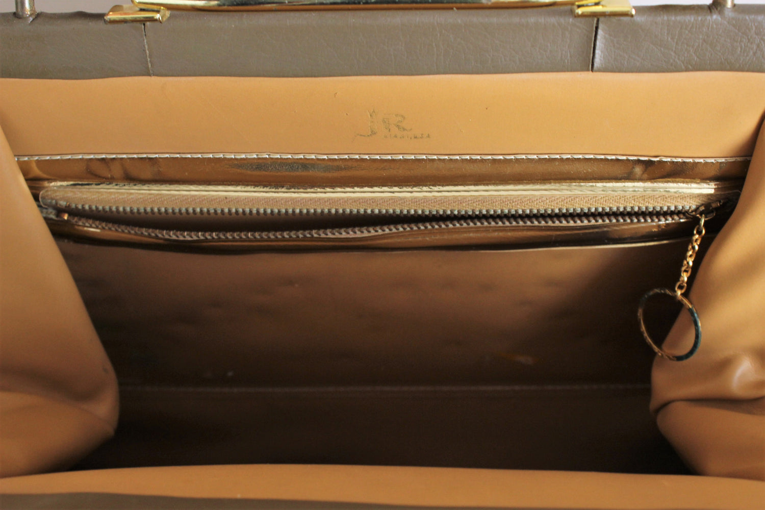Vintage JR Julius Resnick Purse Black Patent Handbag Gold Tone Hardware NWT