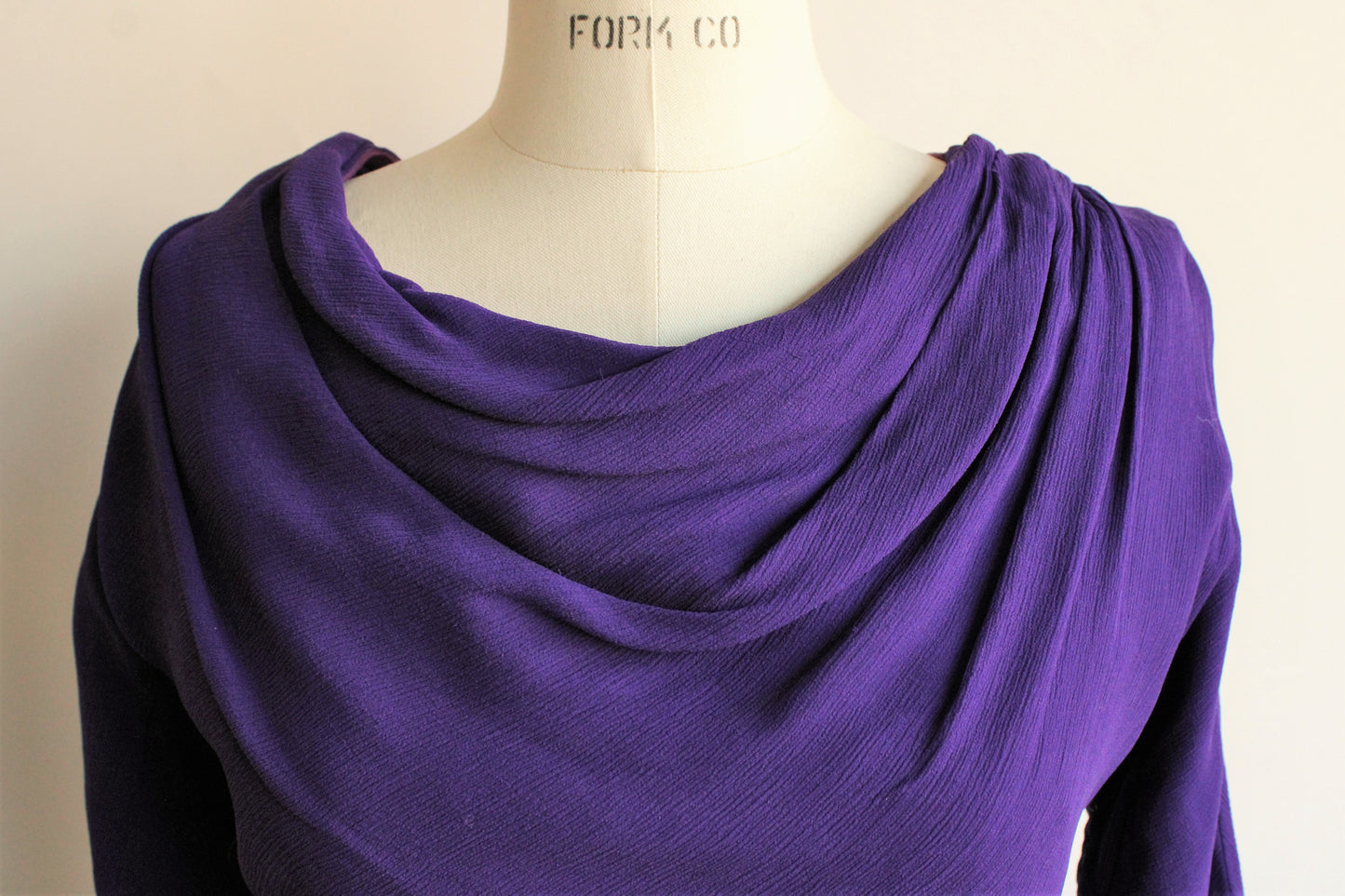 Vintage 1960s Purple Chiffon Fit And Flare Party Dress by Miss Elliett ...