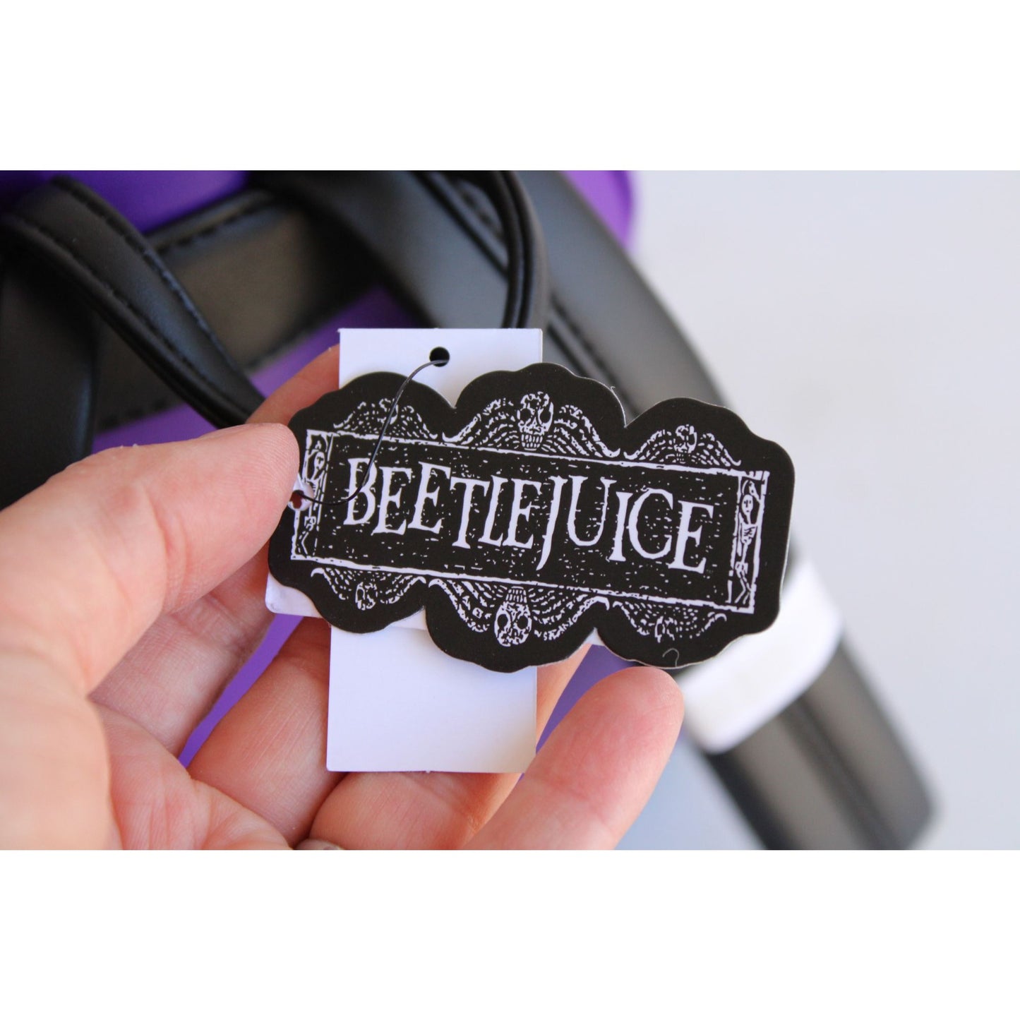 Loungefly Beetlejuice Backpack, New With Tags, Green and Purple, Pockets