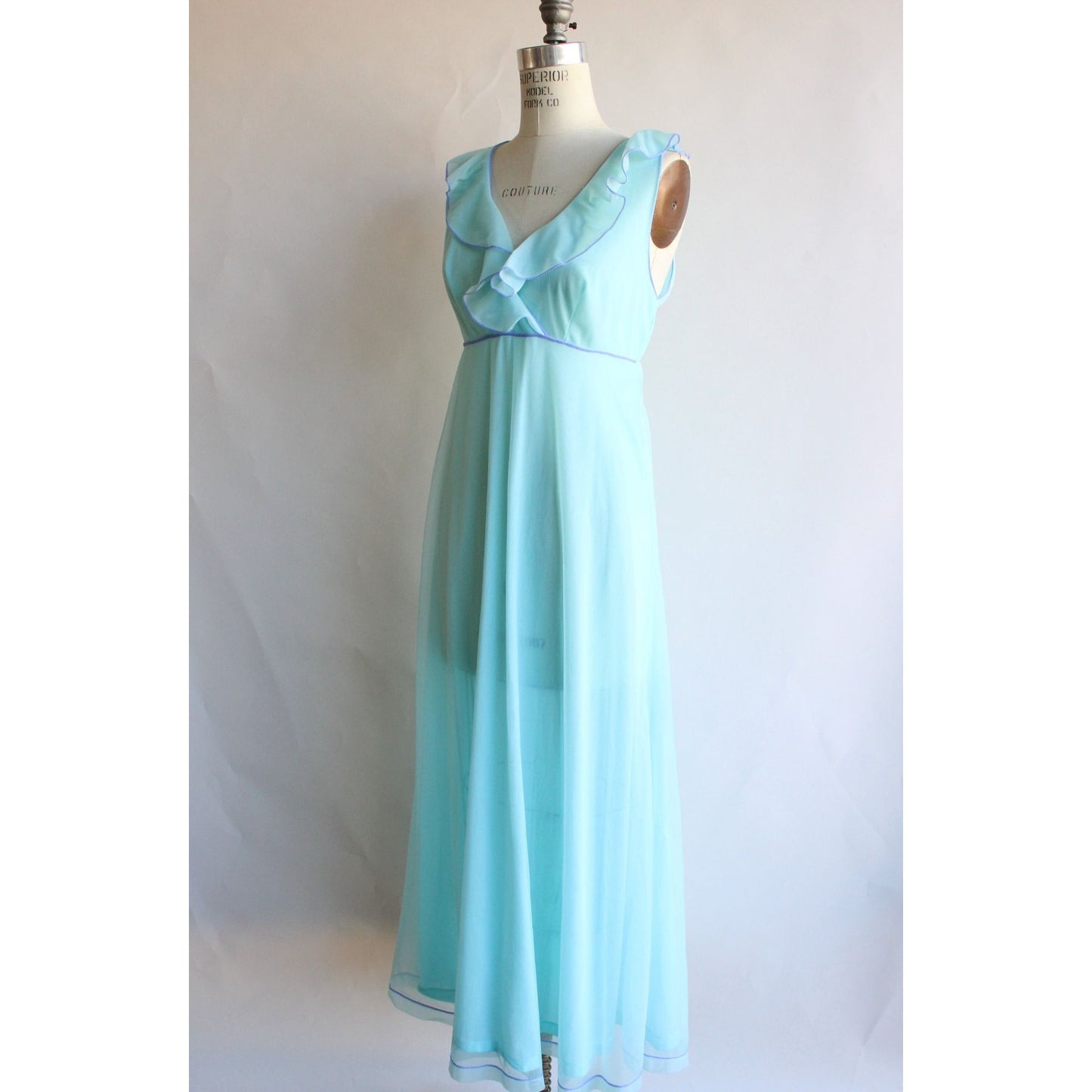 Vintage 1960s Blue Gossard Artemis Nightgown