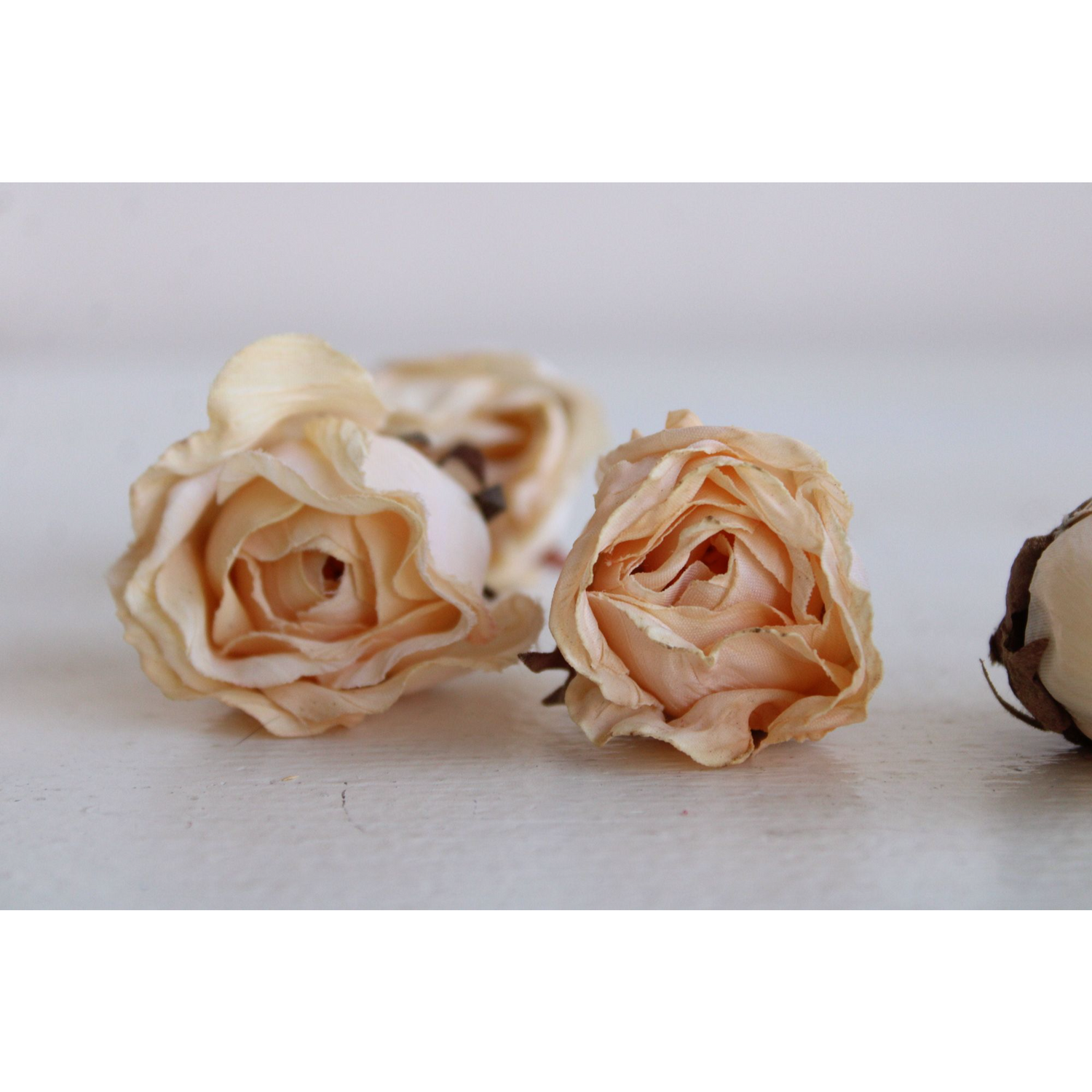 Vintage Silk Cream Rose Flowers, Half Dozen – Toadstool Farm Vintage