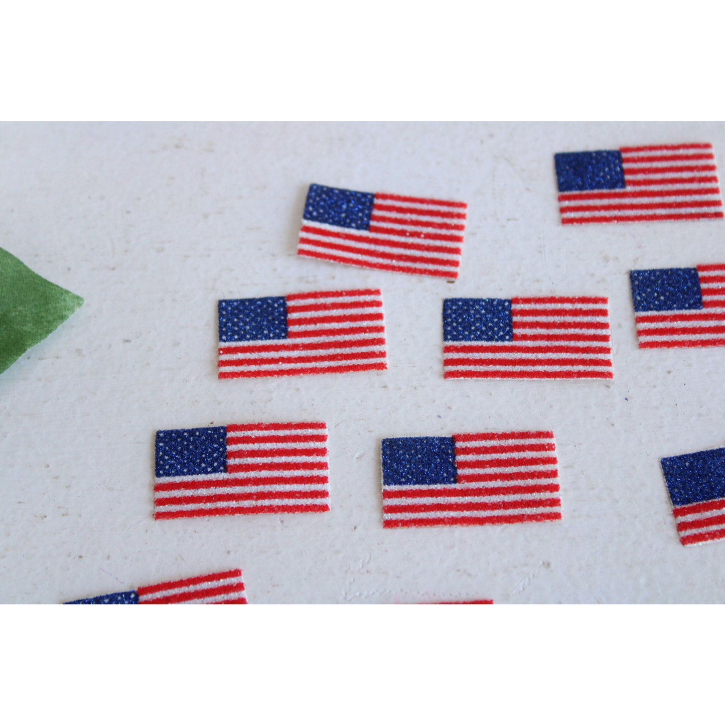 Vintage Flag Patches / American Flag Iron On 1.25" Wide / Dollmaking Sewing Crafting Altered Art